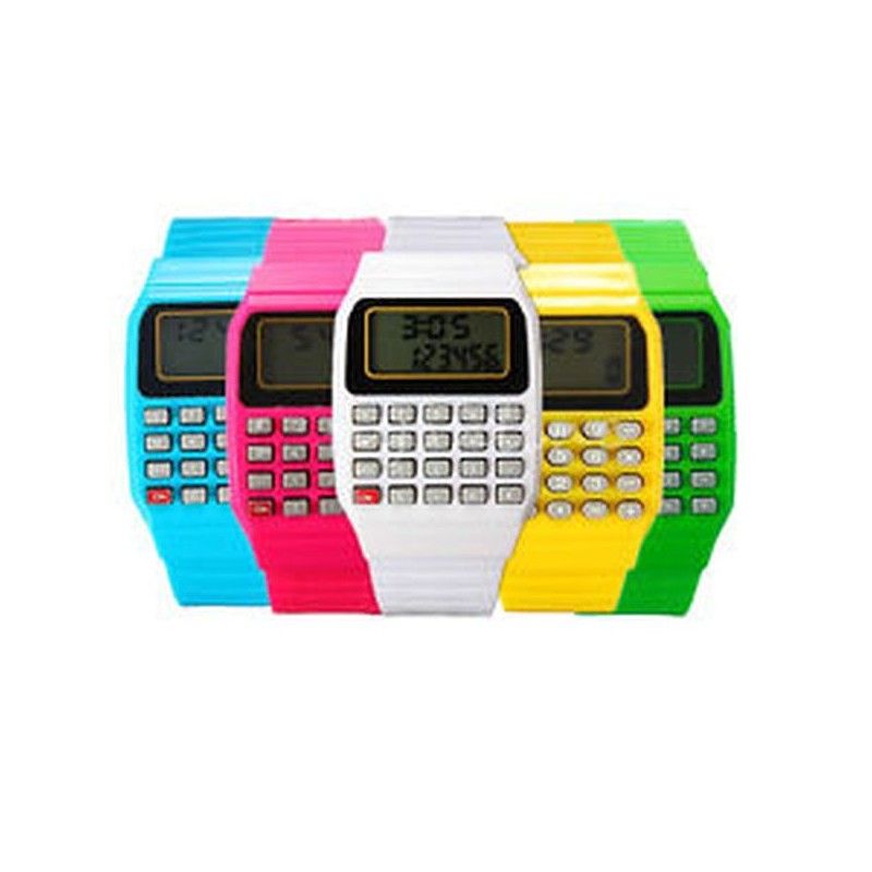 Reloj de arena para niños, cronógrafo con calculadora, adorno para