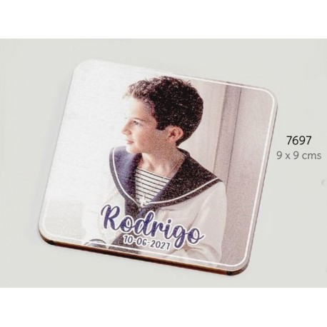 Foto madera con imán com. niño personalizado