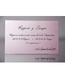 Tarjeta complemento invitación de boda Cantueso