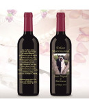 Botella de Vino personalizada Boda Foto Novios